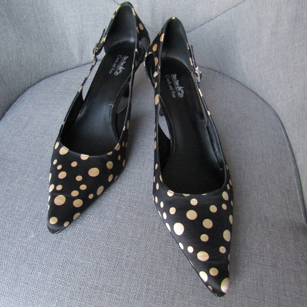 Coach and Four Polka Dot Kitten Heels